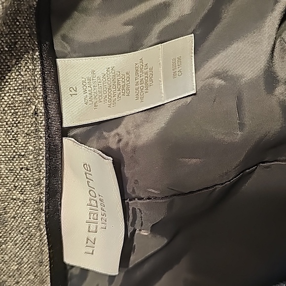Liz Claiborne/Lizsport Gray Wool Blend Lined Pants - Picture 6 of 6